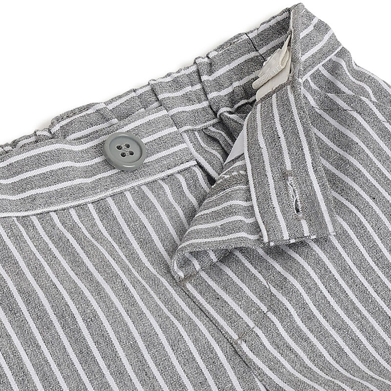 Boys Medium Grey Striped Trouser image number 2